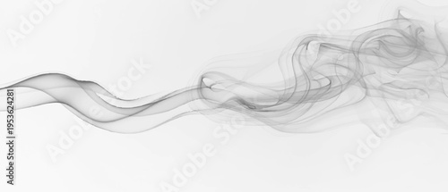 Flowing smoke ribbon with smooth curves and delicate transparency, suitable for elegant digital compositions. vector