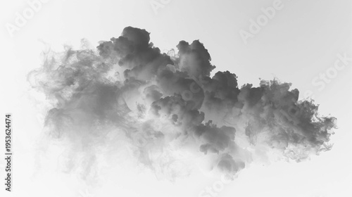 Gentle smoke plume with soft edges and transparent flow, perfect for realistic visual effects and designs. vector