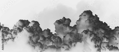 Soft drifting smoke with airy texture and smooth gradients, ideal for overlays and atmospheric effects. vector