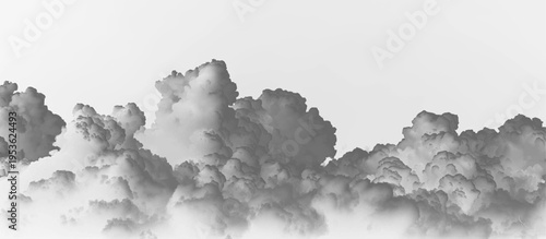 Volumetric smoke cloud with soft shading and realistic movement, suitable for dramatic digital compositions. vector