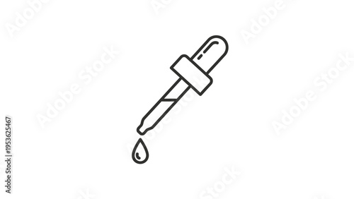 Pipette Dropping Liquid in Laboratory Setting.