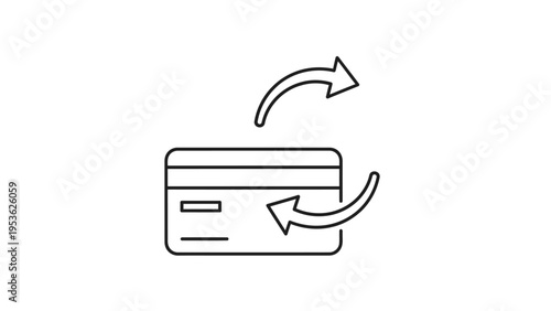 Credit Card Payment Transaction Icon Illustration.