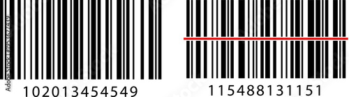 Sleek EAN barcode design featuring precise vertical lines. Ideal vector graphic for commercial labels, inventory systems, and digital product identification solutions.
