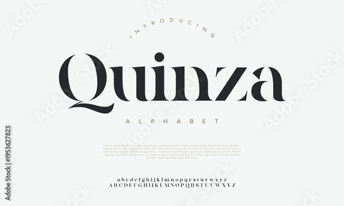 Abstract Fashion logo alphabet. Minimal modern urban fonts for logo, brand etc. Typography typeface uppercase lowercase and number. vector illustration 
