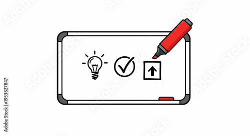 Checklist with lightbulb and pencil.