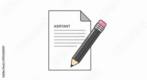 Pencil on a notepad paper sheet.