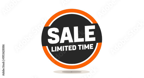 Sale Limited Time Discount Sign Icon.