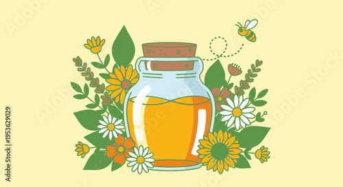 Honey in a glass jar 48.