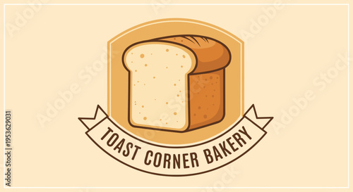 Bread Slice Illustration for Bakery Logo.