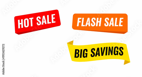 Sale banners for discount promotion.