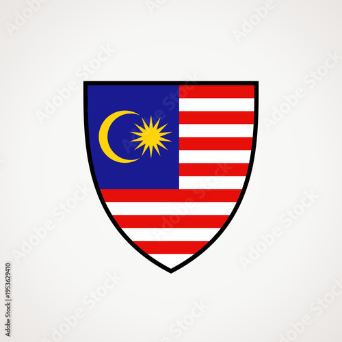 Shield with flag of Malaysia Free Download Shield with flag of Malaysia - GFXLoad