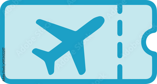 Airline Boarding Pass Ticket with Airplane Silhouette