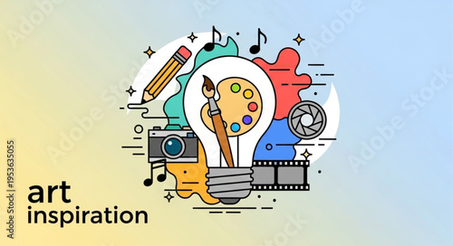 Artistic Inspiration - A Lightbulb Moment of Creativity and Imagination.