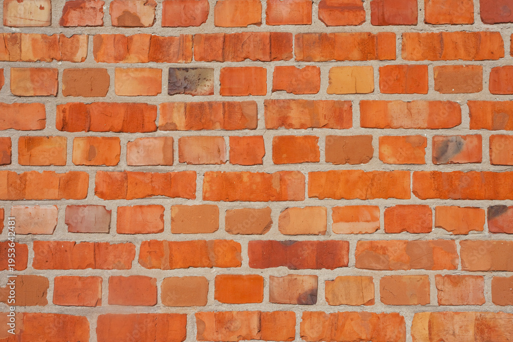 Obraz premium Ściana z czerwonej cegły. Red brick wall