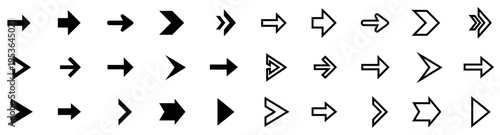Collection of various arrow symbols and icons