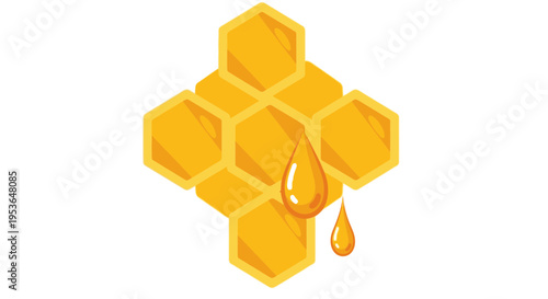 Honeycomb with honey dripping down 1.