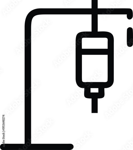 IV Drip Bag Icon with Droplet IV drip intravenous