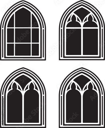 Black and white gothic window tracery gothic architecture