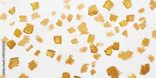 Small golden sugar crystals scattered on a white background, abstract food texture, macro view of sweetener, confectionary ingredient, decorative pattern, close-up, background element, sweet, raw suga