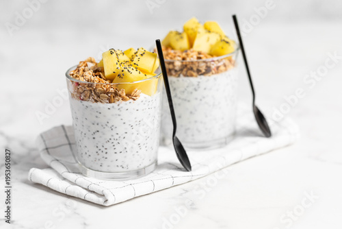 Wallpaper Mural Chia pudding with Mango in Glass Torontodigital.ca