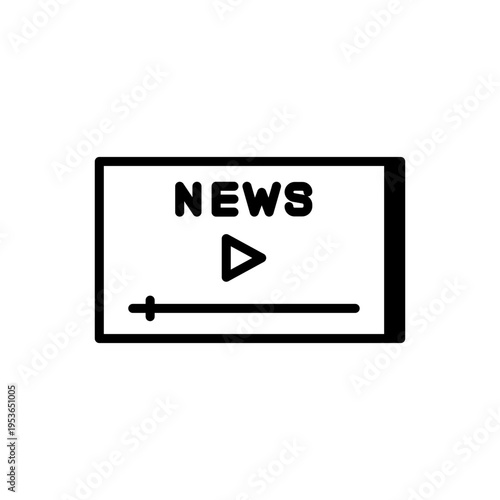 News video player. Online media and streaming concept vector icon. Free Download News video player. Online media and streaming concept vector icon. - GFXLoad