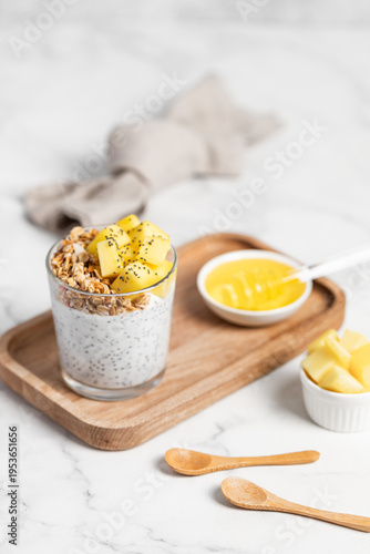 Wallpaper Mural Chia pudding with Mango in Glass Torontodigital.ca