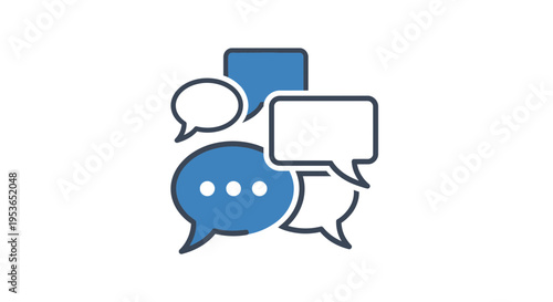 Collection of speech bubbles icons.