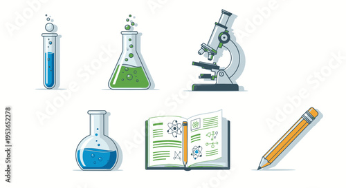 Science equipment and educational tools.