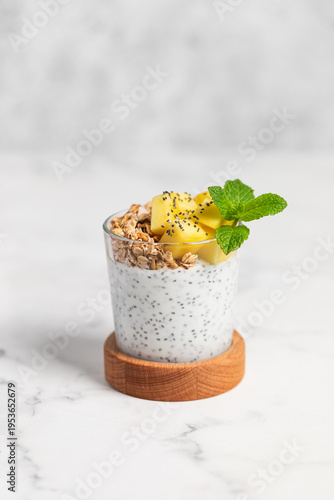 Wallpaper Mural Chia pudding with Mango in Glass Torontodigital.ca