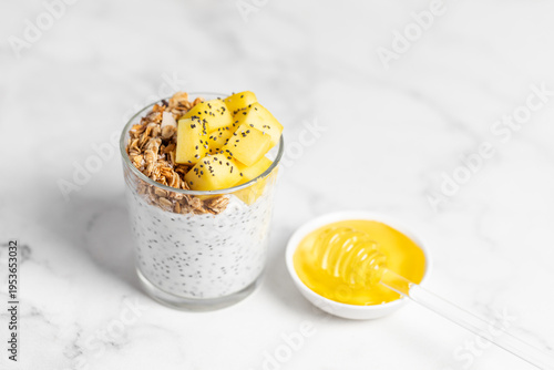Wallpaper Mural Chia pudding with Mango and Granola in Glass Torontodigital.ca