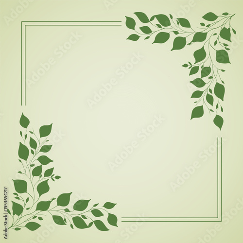 Decorative frame with a leaf corner design 
