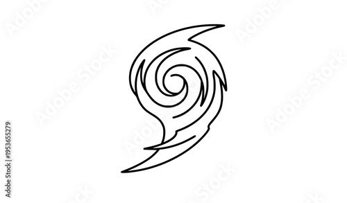 Hurricane linear pictogram icon vector illustration storm