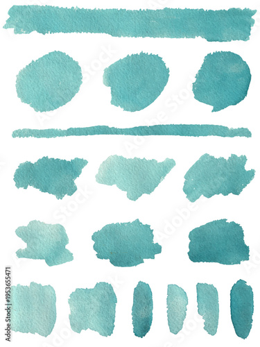 Abstract watercolor texture, isolated on white background. Watercolor brush strokes	
