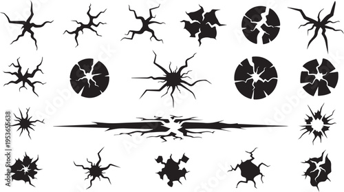 Comic Book Action Effects Pack – Explosions, Cracks, Shattered Glass, Fire Flames & Speed Lines Vector Graphics