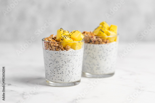 Wallpaper Mural Chia pudding with Mango in Glass Torontodigital.ca