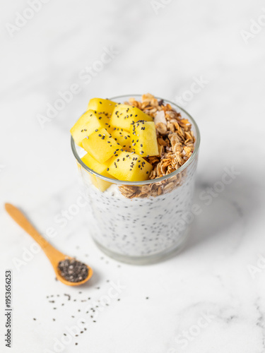 Wallpaper Mural Chia pudding with Mango in Glass Torontodigital.ca