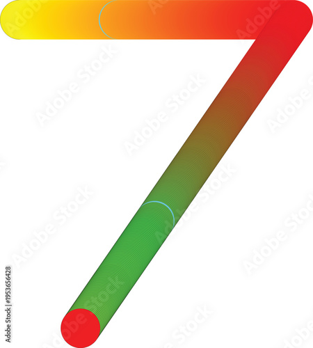 Free Download A vibrant digitally rendered illustration of the number seven with a colorful gradient effect high quality professional detailed modern elegant stylish - GFXLoad