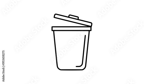 Trash bin icon delete remove outline vector illustration