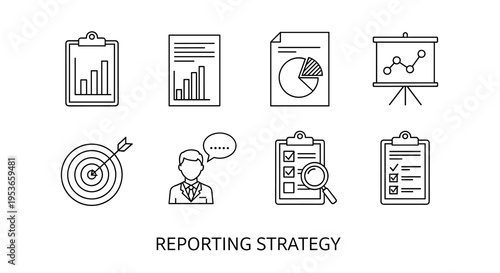 Strategic planning session: Reporting strategy analysis with data-driven charts and document reviews during a business discussion to achieve financial goals, illustrating collaboration and success.