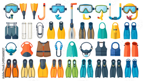 Scuba diving equipment for ocean exploration.