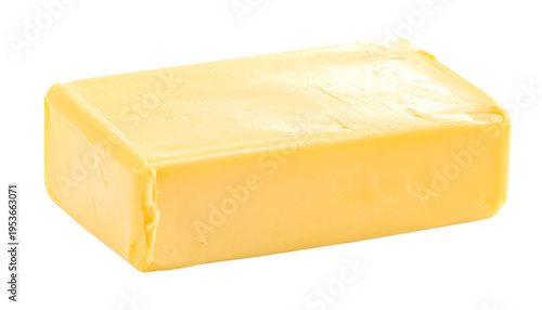 piece of butter isolated on transparent background