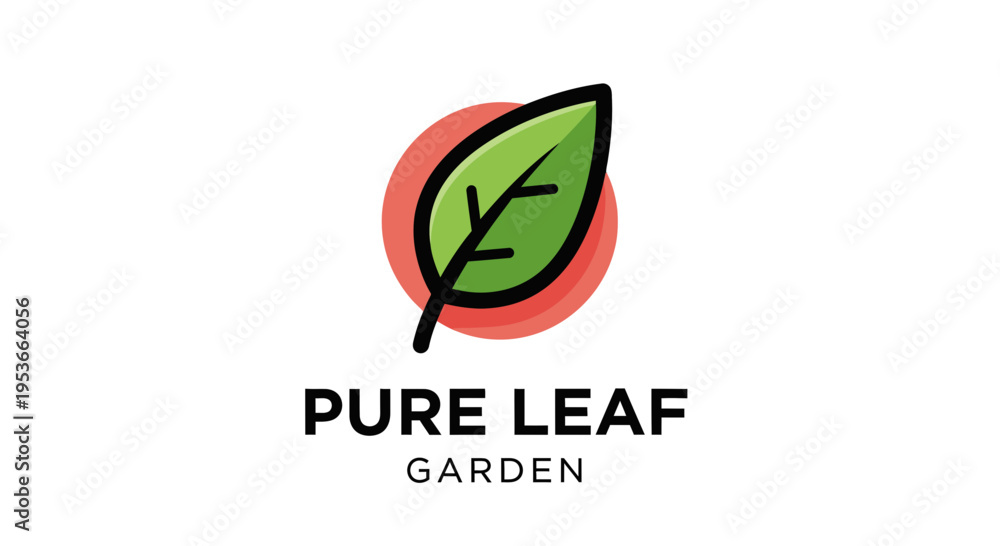 Obraz premium Green leaf logo design element.