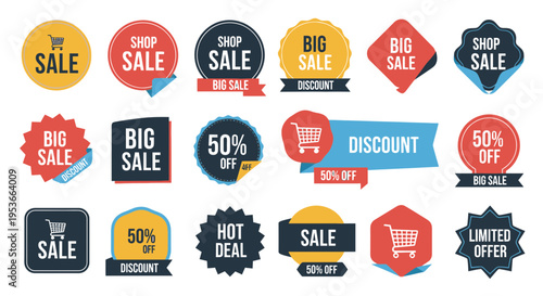 Collection of sale and discount labels 2.