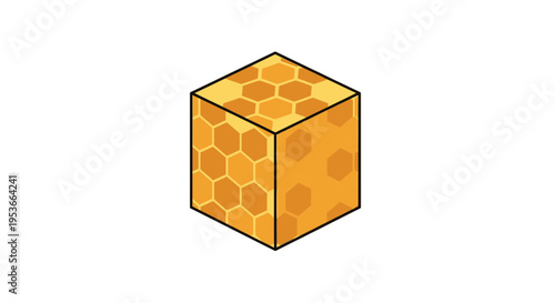 Honeycomb cube with hexagonal cells.