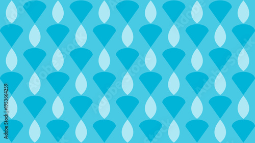 Retro Diamond Flame Pattern in Aqua