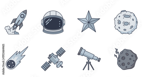 Space objects and astronomy equipment 5.