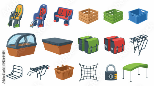Playground Equipment Clipart Set for Kids Areas.