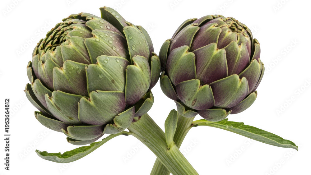 Obraz premium Fresh Artichokes on a transparent background for food and nutrition purposes