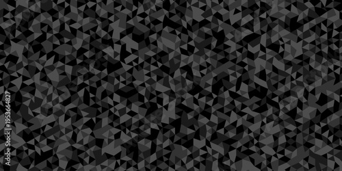 Vector black and gray overlapping polygon square texture. Seamless geometric pattern triangle shapes low polygon backdrop background. Abstract line poly background.
