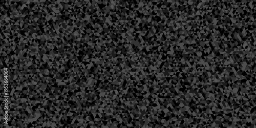 Vector black and gray overlapping polygon square texture. Seamless geometric pattern triangle shapes low polygon backdrop background. Abstract line poly background.